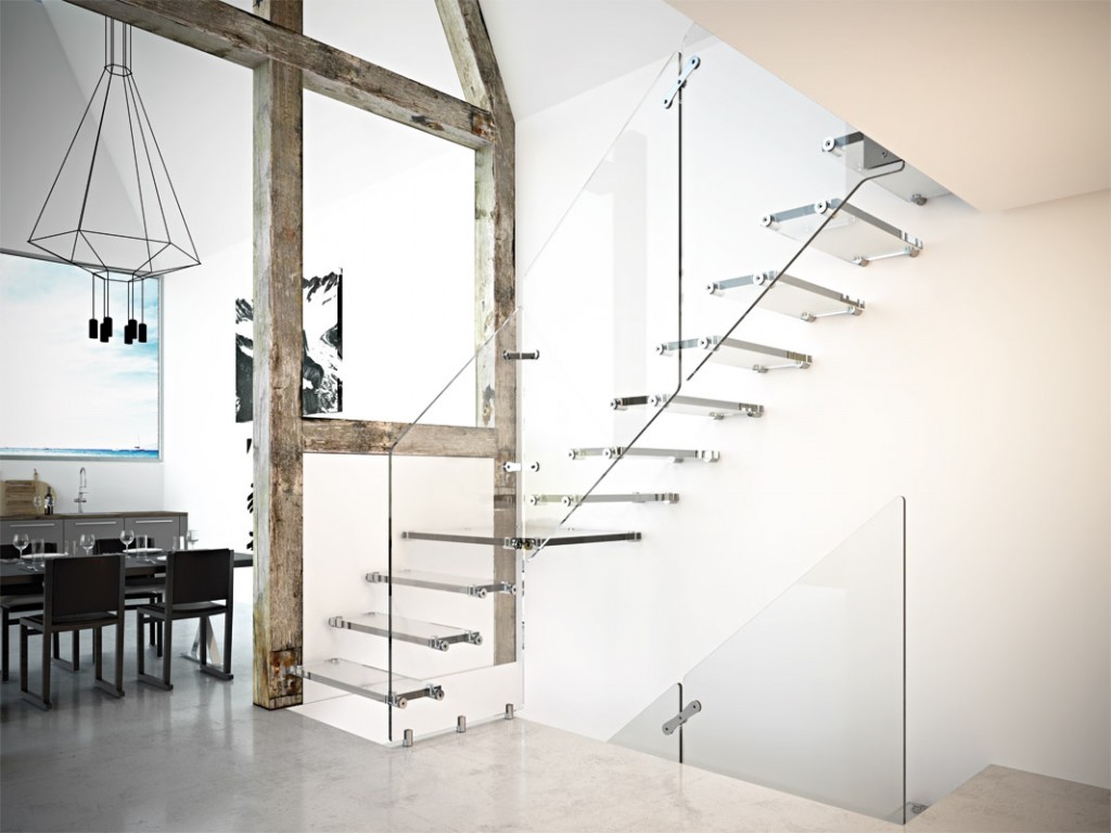 Scale per mansarda: ferro e legno, dal design moderno casa luce Scala Moderna disegno