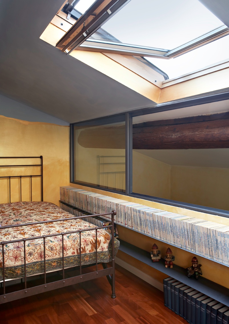 Camera da letto sottotetto