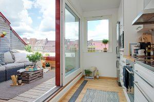 Cucina con terrazza