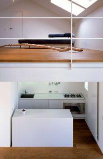 Cucina con soppalco