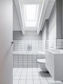 bagno con finestra da tetto
