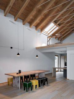 sala pranzo con soppalco