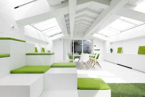 open space livng mansarda