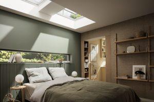 camera da letto con tetto piano