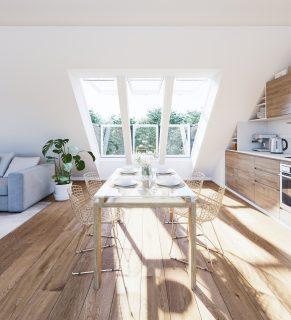 cucina con balconi cabrio